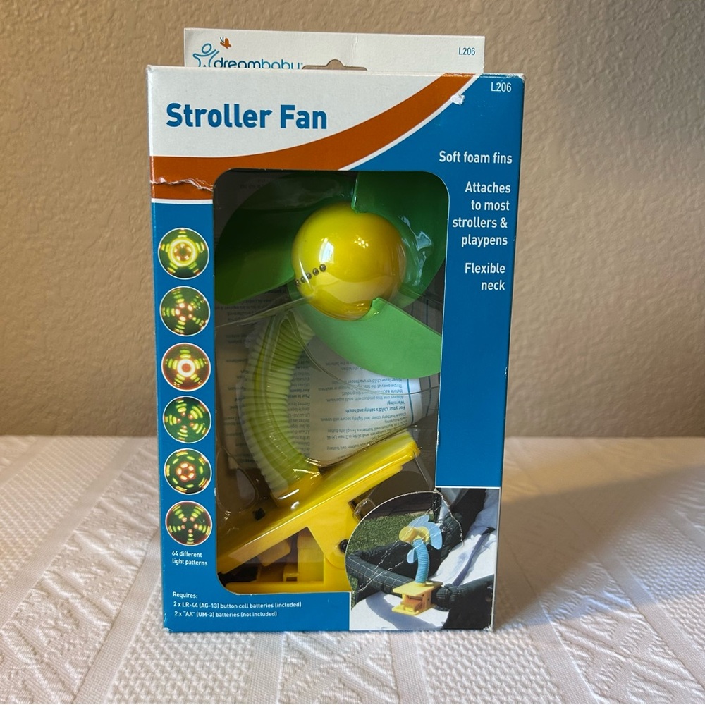 NWT Dreambaby Soft Foam Baby‎ Infant Toddler Stroller Fan